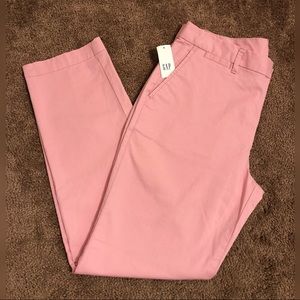 GAP NWT Slim City Crop Pink Career Pants Size 4